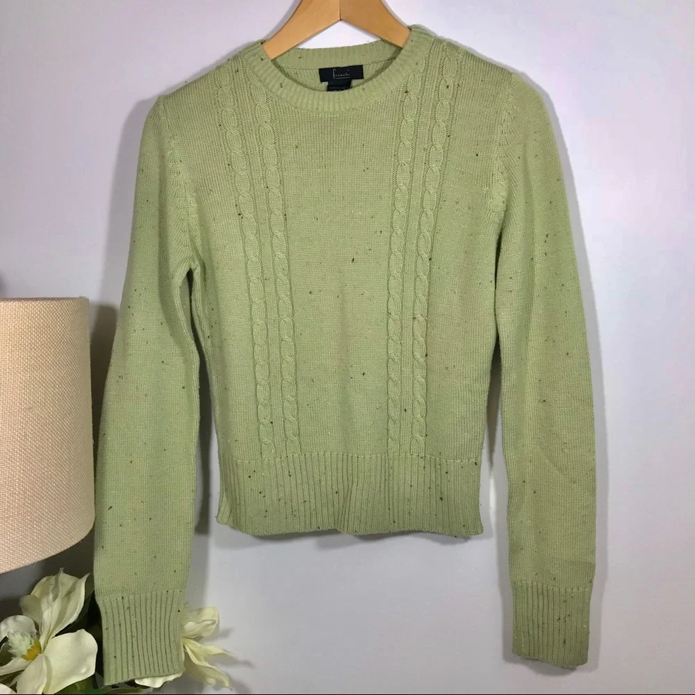 Frenchi cropped green sweater size L